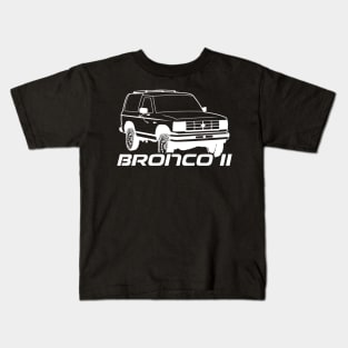 1989-1990 Ford Bronco II Black, with tires Kids T-Shirt